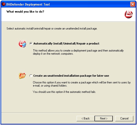 Select deployment option How to configure Bitdefender Management Server post-install