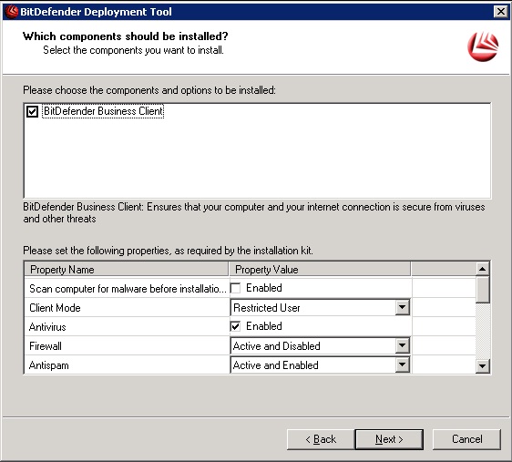 Business Client deployment How to configure Bitdefender Management Server post-install