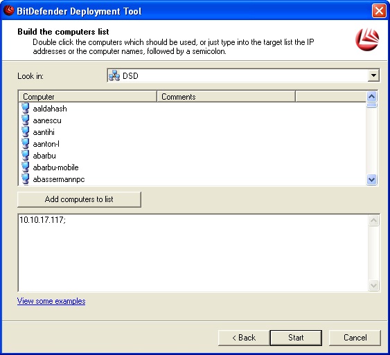 Select target computers How to configure Bitdefender Management Server post-install