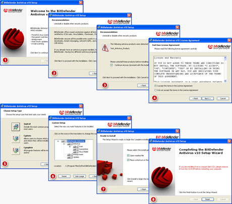 BitDefender Antivirus 10 installation steps