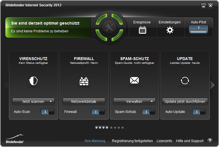 Screenshot vom Programm: Bitdefender Internet Security