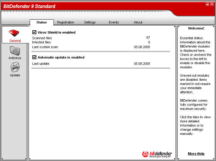 BitDefender  Standard screen shot