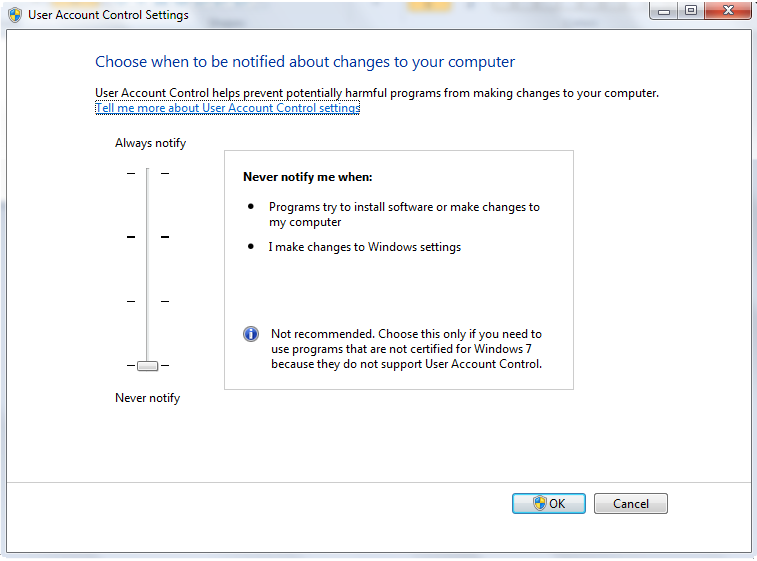 User Account Control User Account Control