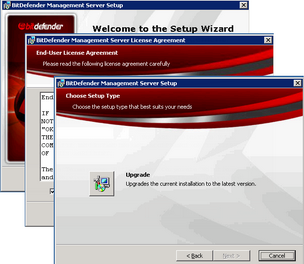 Bitdefender Management Server Upgrade Install