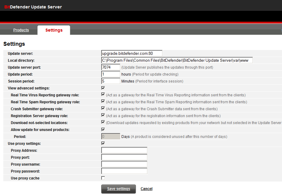 Update Server Settings How to configure Bitdefender Management Server post-install