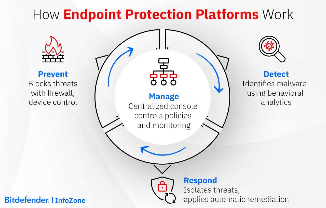 How EPPs Work: Manage; Prevent; Detect; Respond