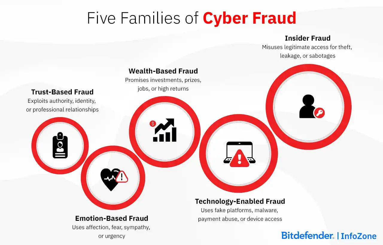 Five Families of Cyber Fraud