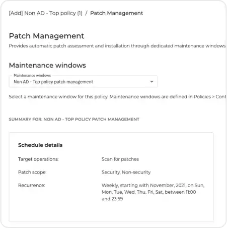 GravityZone - Patching automático e a pedido