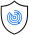 stylized protection shield icon