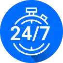 24 h/24, 7 j/7