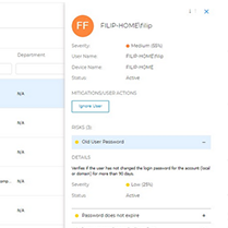 itdr tailored user risk insights panel