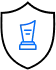 stylized protection shield icon