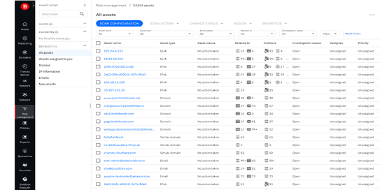 GravityZone EASM main reporting