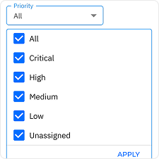 GravityZone - tasks prioritization menu
