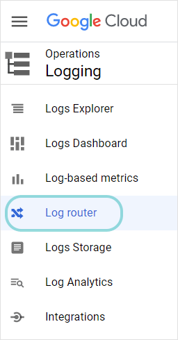 Google Cloud Platform - Log router