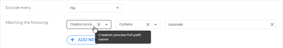 Exclusions - File creation process path