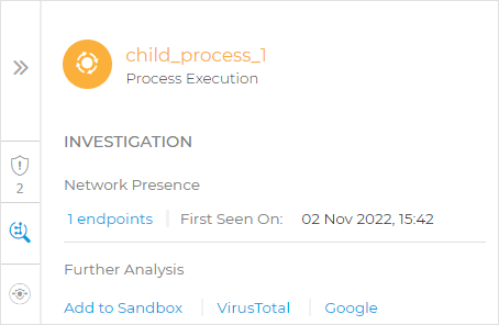 EDR process node - Investigation