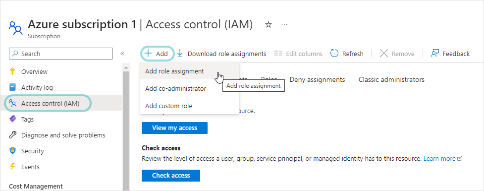 Add role assignment