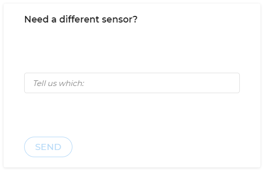 Suggest a new sensor