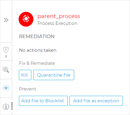 EDR process node - Remediation