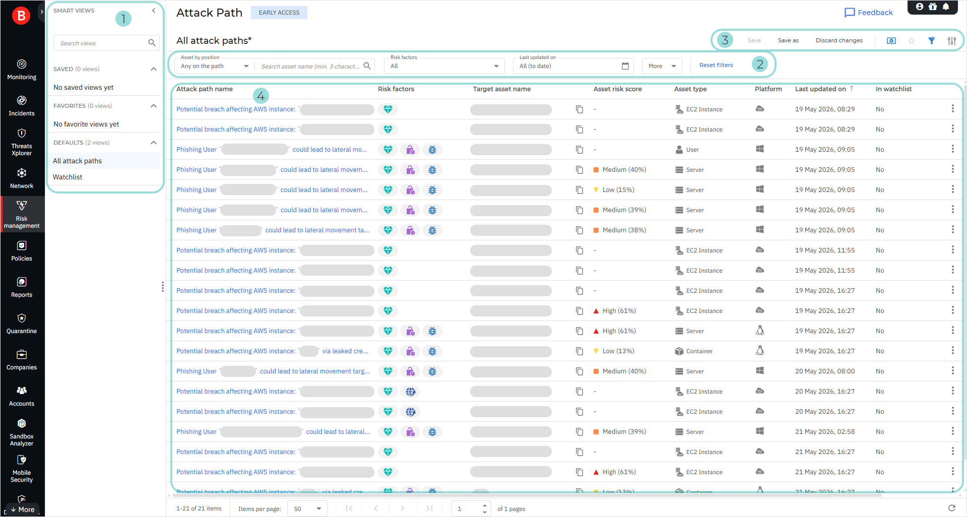 Attack Path main page