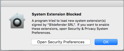 system extension blocked window