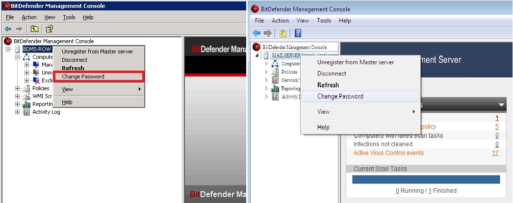 Bitdefender Console Management