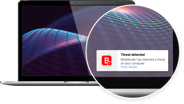 Bitdefender "Threat detected" alert 