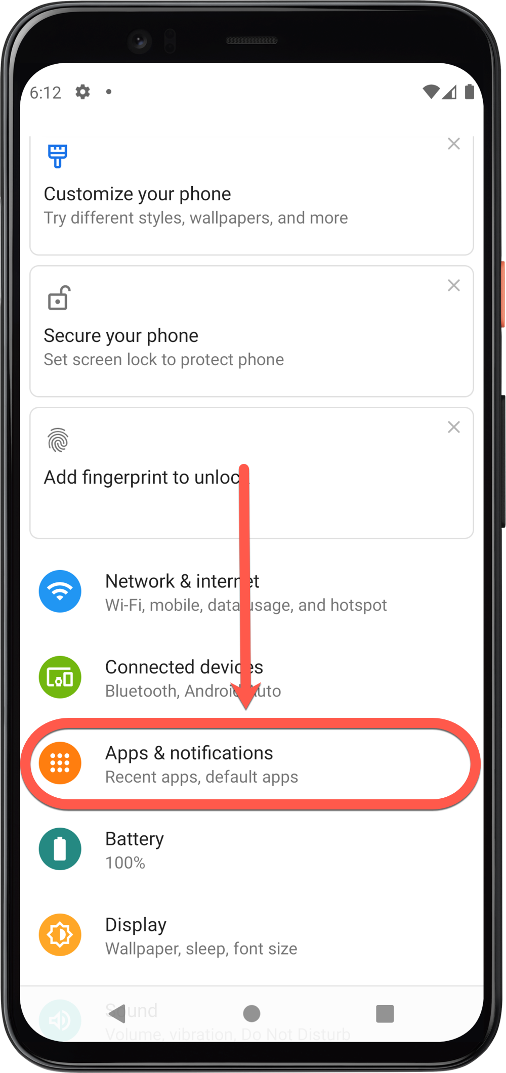 Apps & notifications
