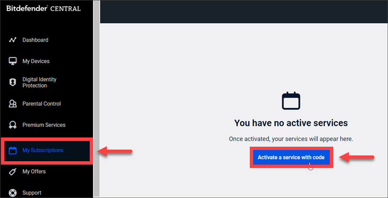 Bitdefender Digital Identity Protection - activate with code