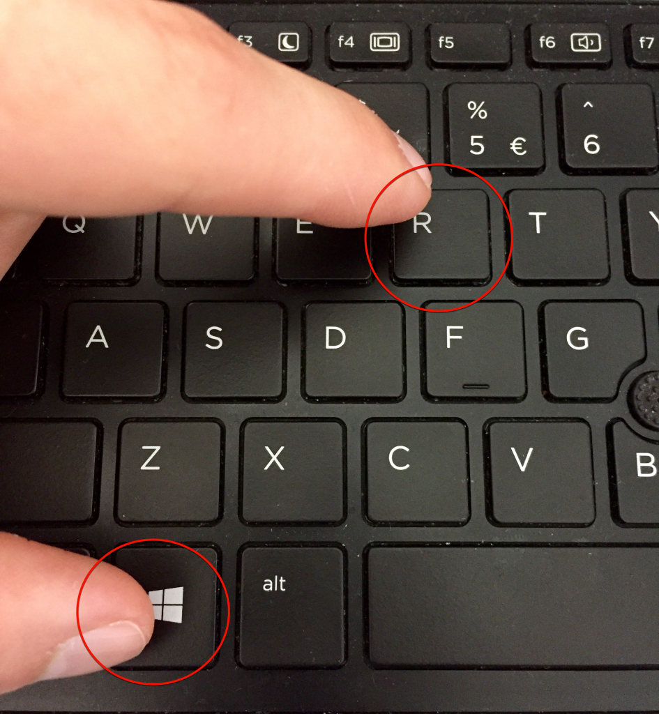 Press the Windows key and the R key together on your keyboard