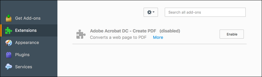 Uninstall add-ons in Firefox on Mac