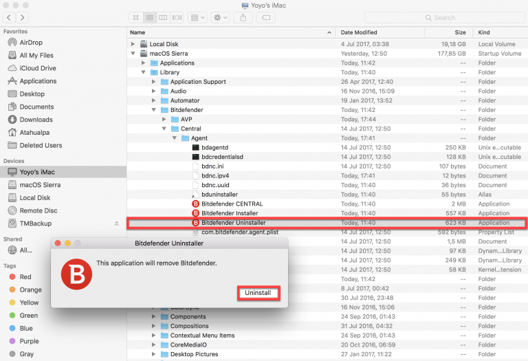 uninstall bitdefender antivirus for mac