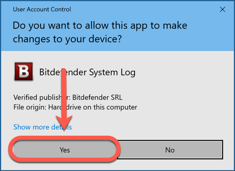 User Account Control dialog