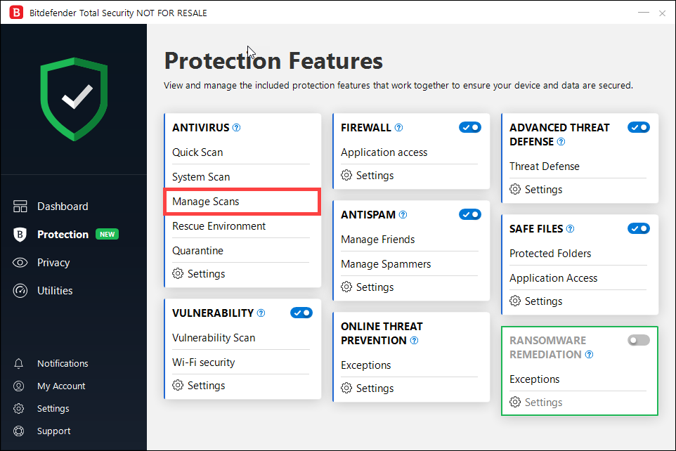 Bitdefender scansiona automaticamente?