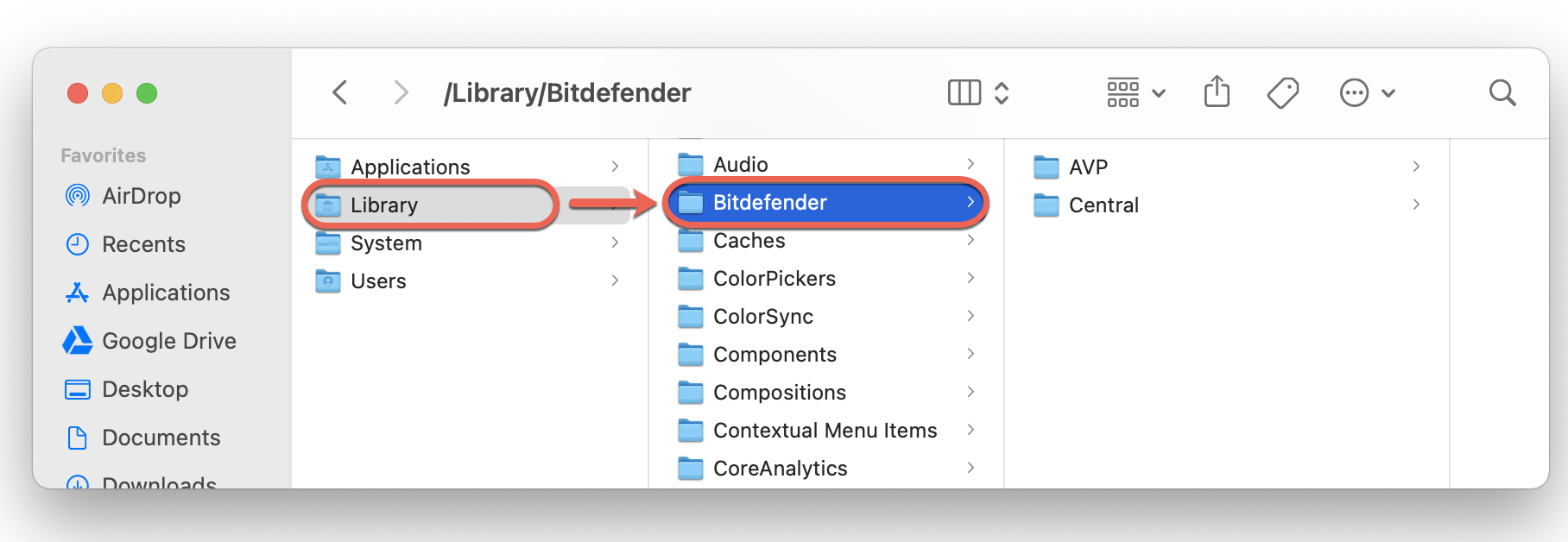 Uninstall Bitdefender Antivirus for Mac - method 1