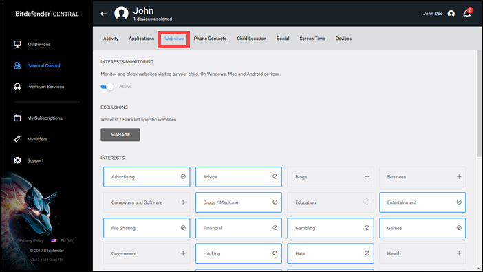 parental block access website 3