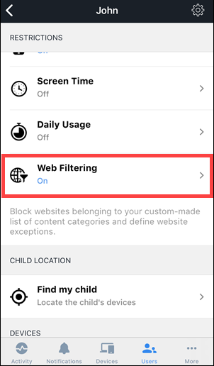 parental exception central app 3