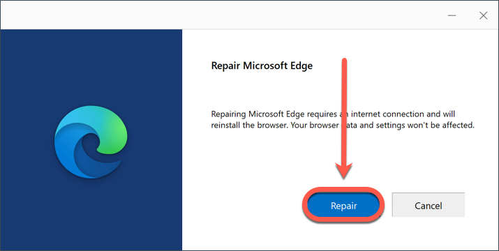 Repair Microsoft Edge