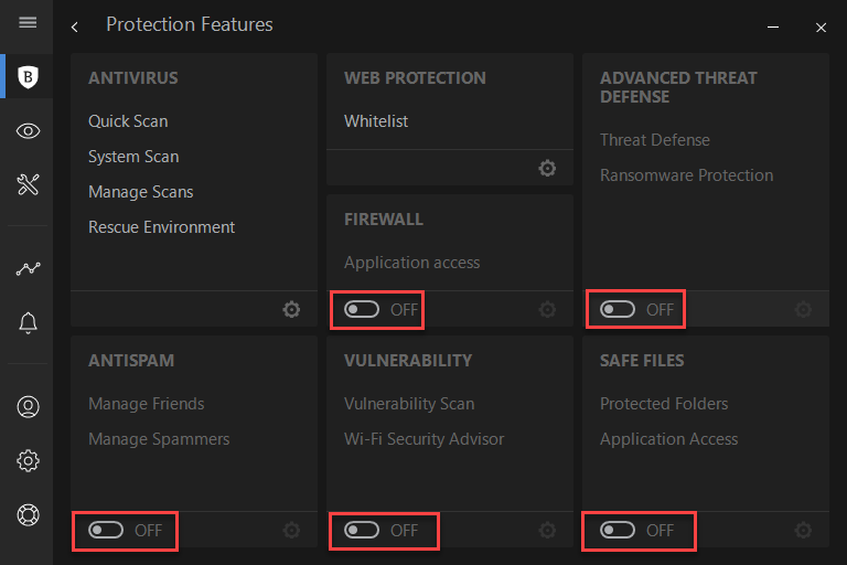 How to turn off antivirus bitdefender equipor