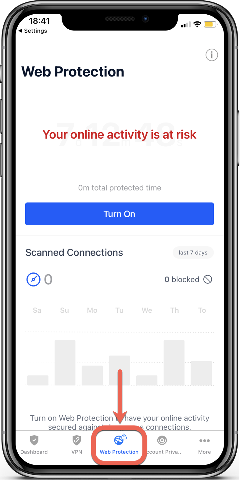 Proteção da Web e VPN não funcionam simultaneamente no Bitdefender Mobile Security para iOS