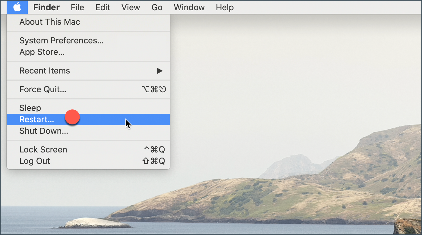 restart this mac