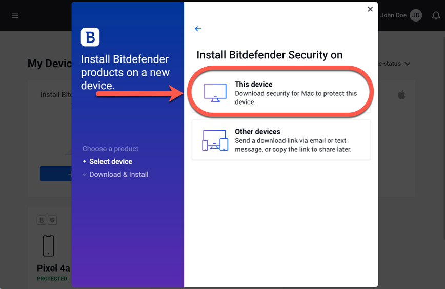 Hvordan laster jeg ned Bitdefender på MacBook?