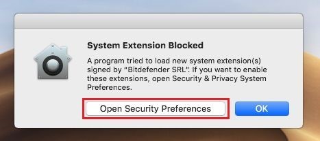 kext blocked macos parental