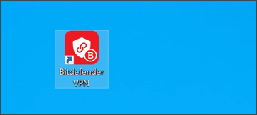 The Bitdefender VPN for Windows shortcut on a Desktop.