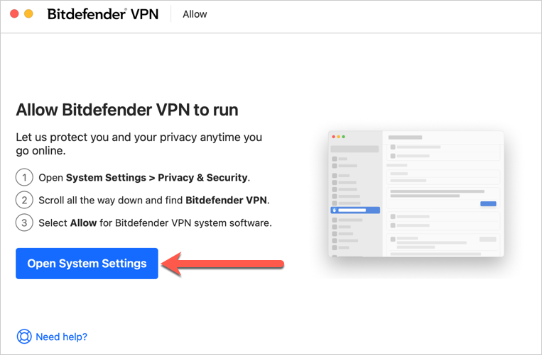 Open System Settings