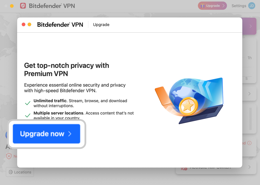 How to Upgrade to Bitdefender Premium VPN on Mac