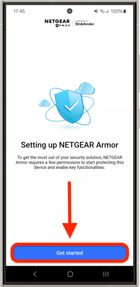 Get started - install NETGEAR Armor on Android
