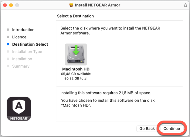 Install NETGEAR Armor on macOS