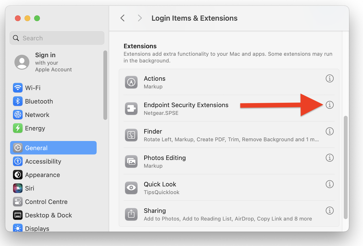 Endpoint Security Extensions ⓘ